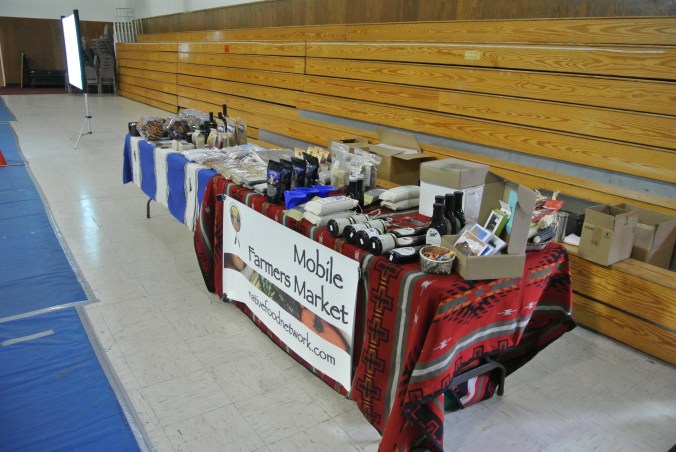 Market Setup at Coyote Valley Outreach Meeting