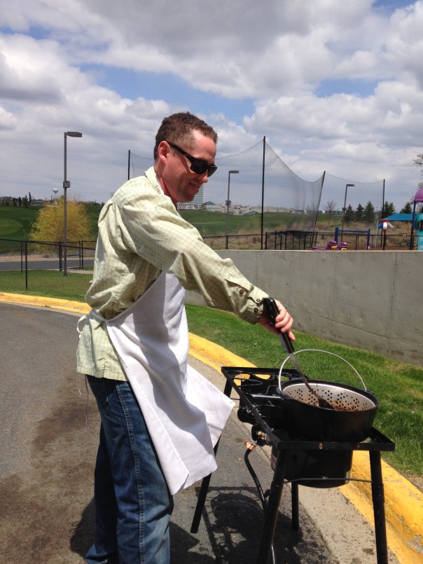 Cooking Red Lake Perch for Lunch at Seed School
